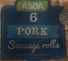 6 pork sausage rolls - Product