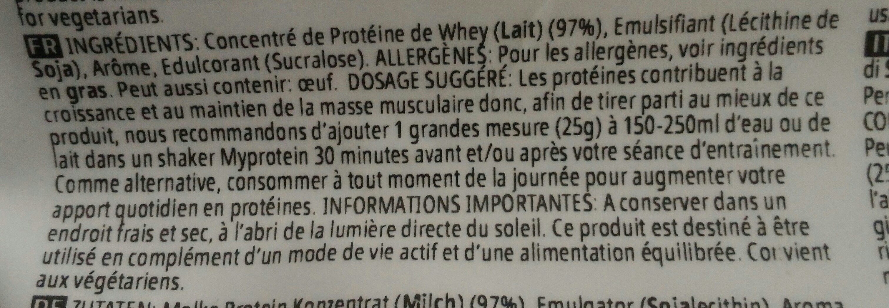 Cookies & Cream Flavour - Impact whey protein - Ingredienti - fr