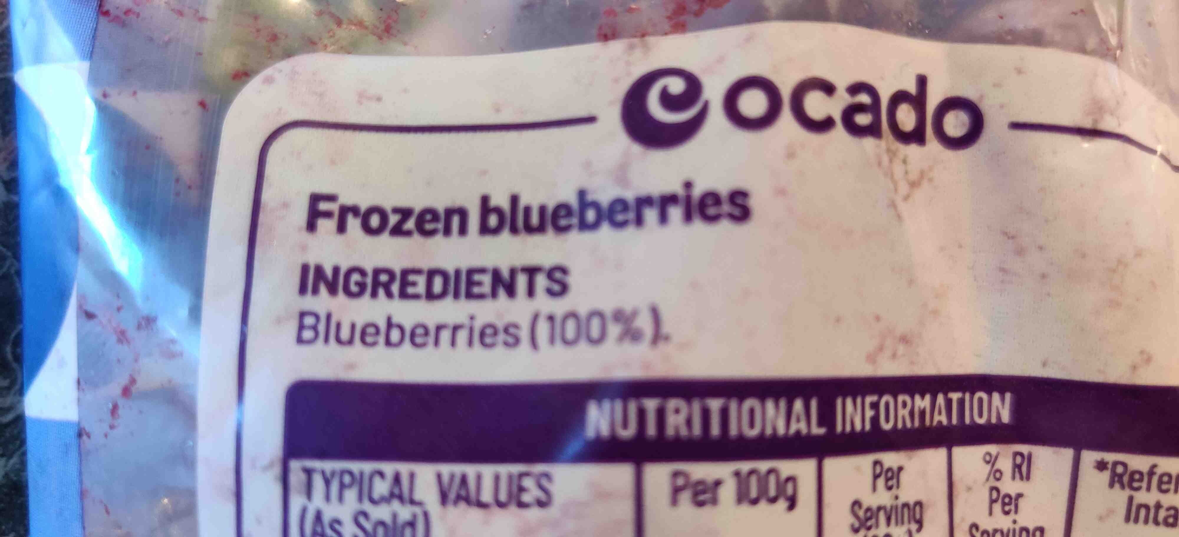 Frozen Blueberries - Ingredients