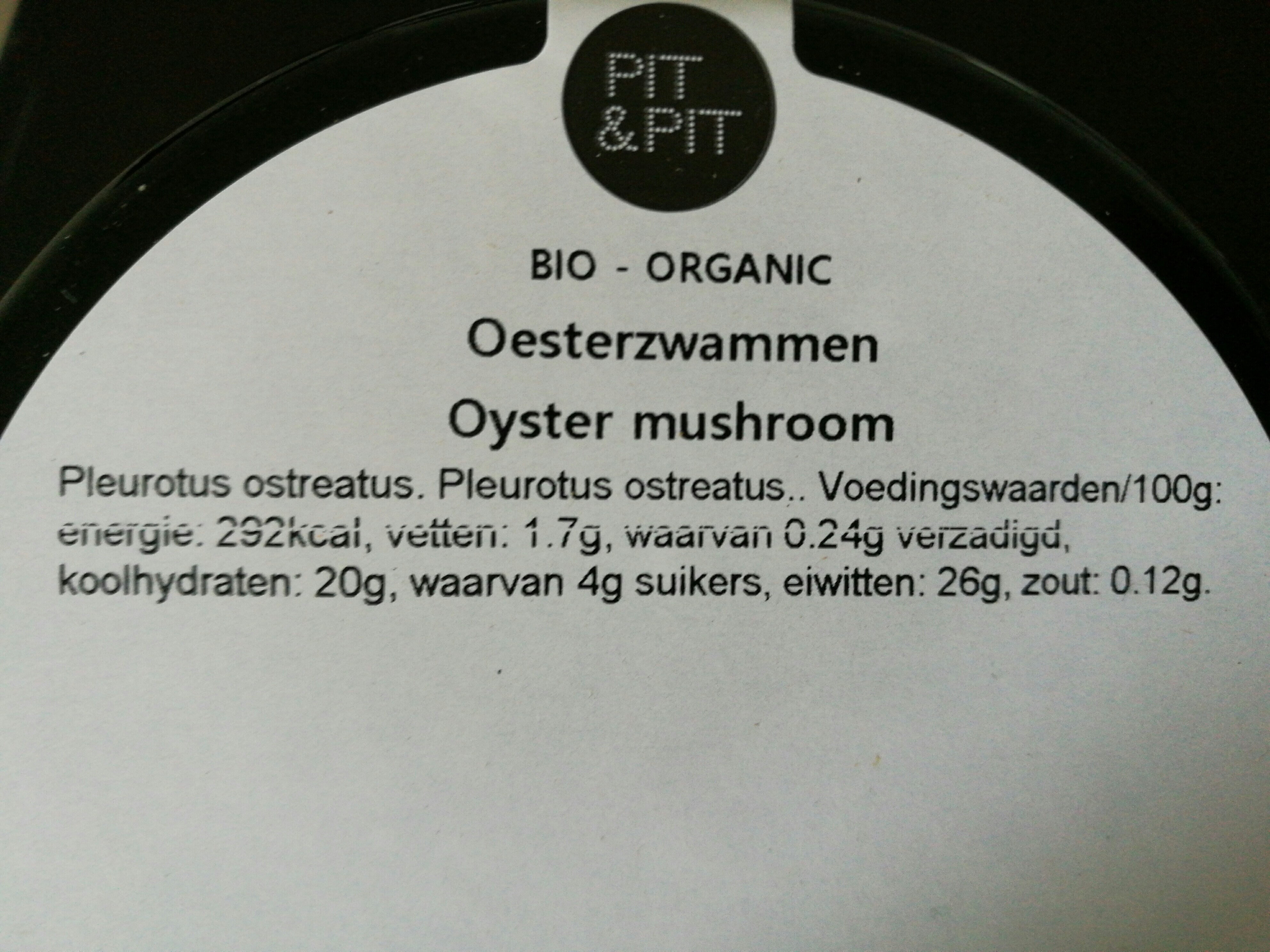 Oyster mushroom - Ingredients