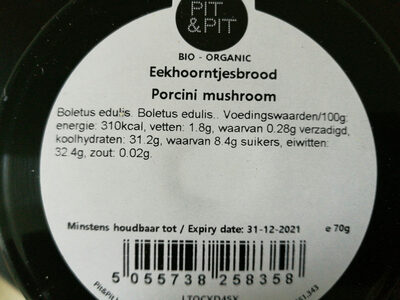 Porcini mushroom - Nutrition facts