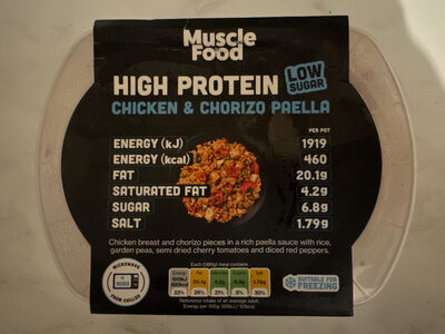 High Protein Chicken & Chorizo Paella - Nutrition facts