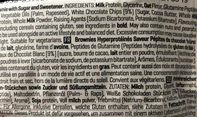 Brownies hyperprotéinés saveur pépites de chocolat blanc - Ingredienti - fr