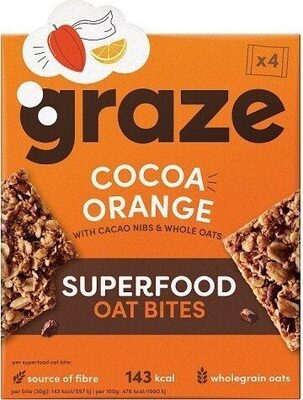 Orange Superfood Bites with Cacao Nibs and Whole Oats - Product