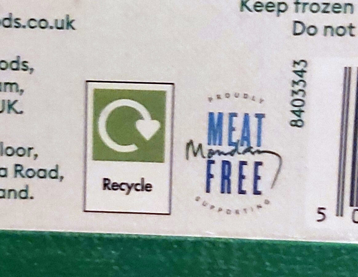 Linda McCartney Onion Rsmry Sausage 6pk - Recycling instructions and/or packaging information