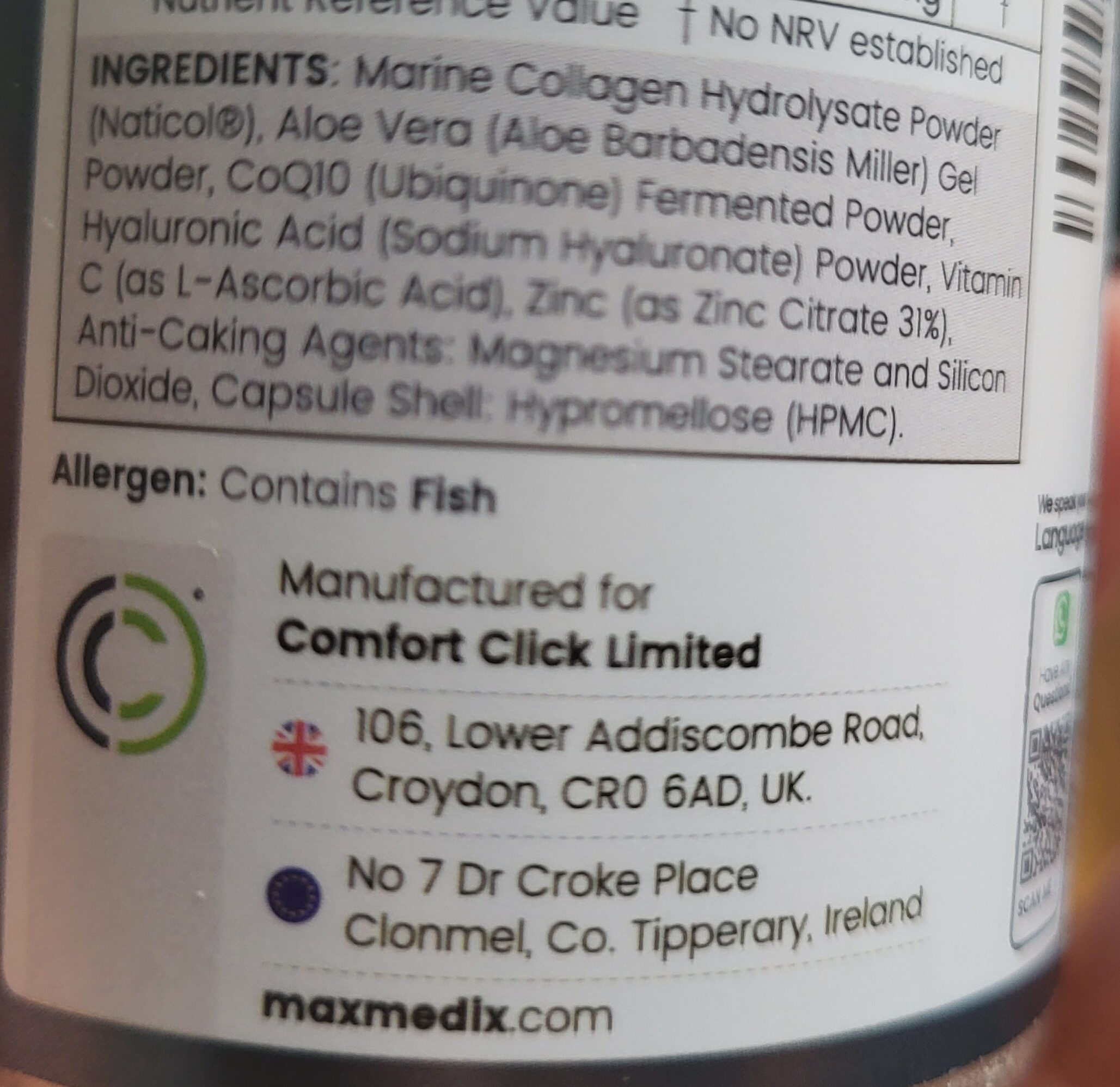 Marine collagene advanced - Ingredients - es