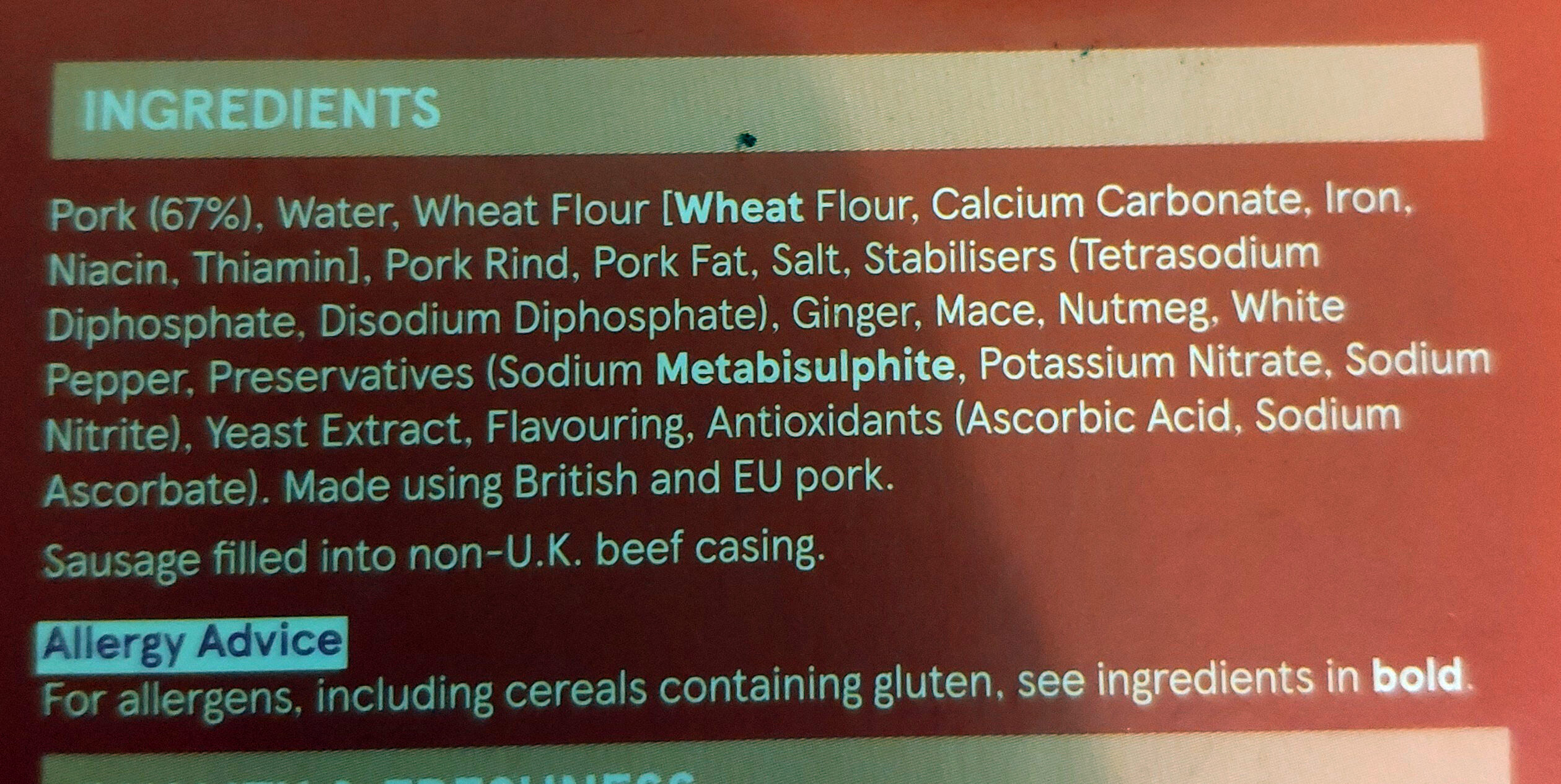 Pigs in blankets - Ingredients