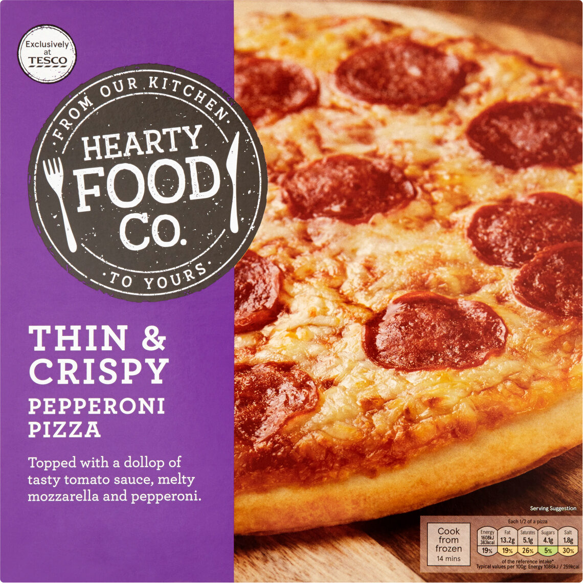Hearty Food Thin Pepperoni Pizza - Product - en