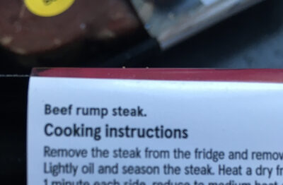 Irish beef rump steak - Ingredients