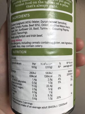 Stockwell & co - Nutrition facts