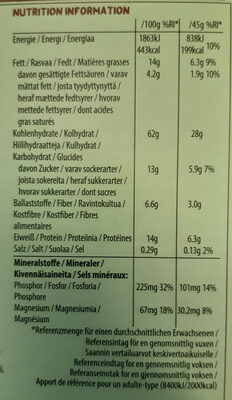 Plant Protein Crunchy Müsli - Dark Choco & Coconut - Nutrition facts - de