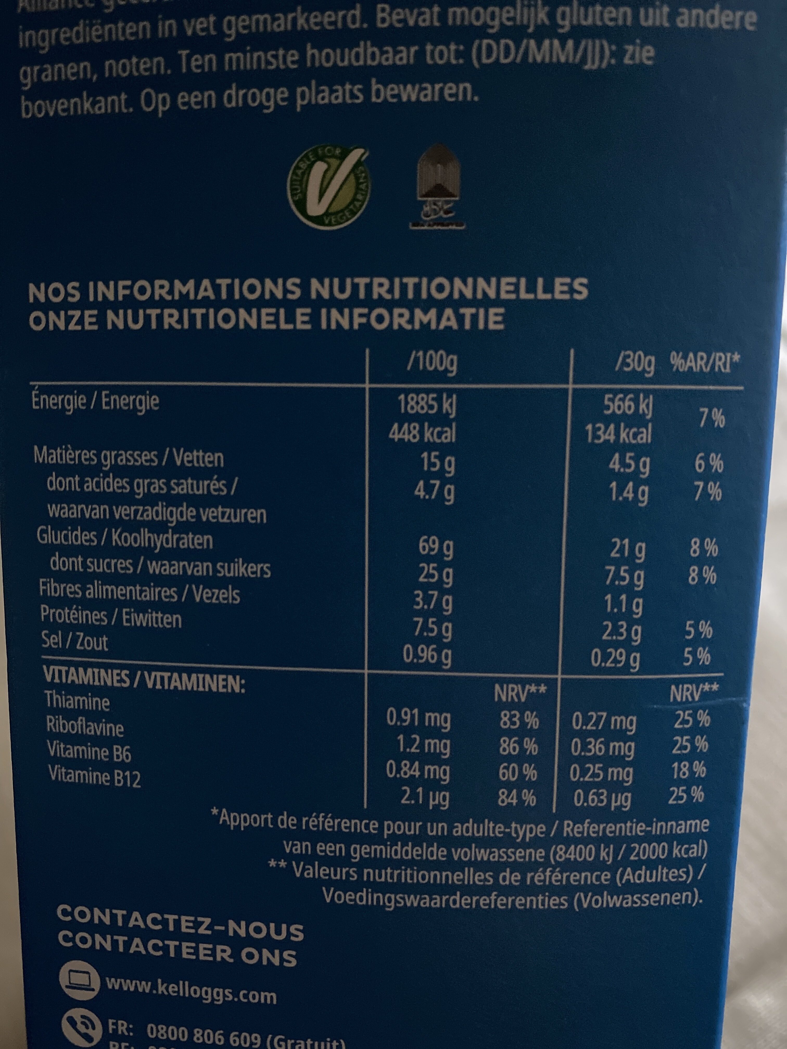 Tresor - Nutrition facts - fr