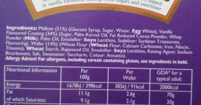 carousel 6 nougat wafers - Ingredients