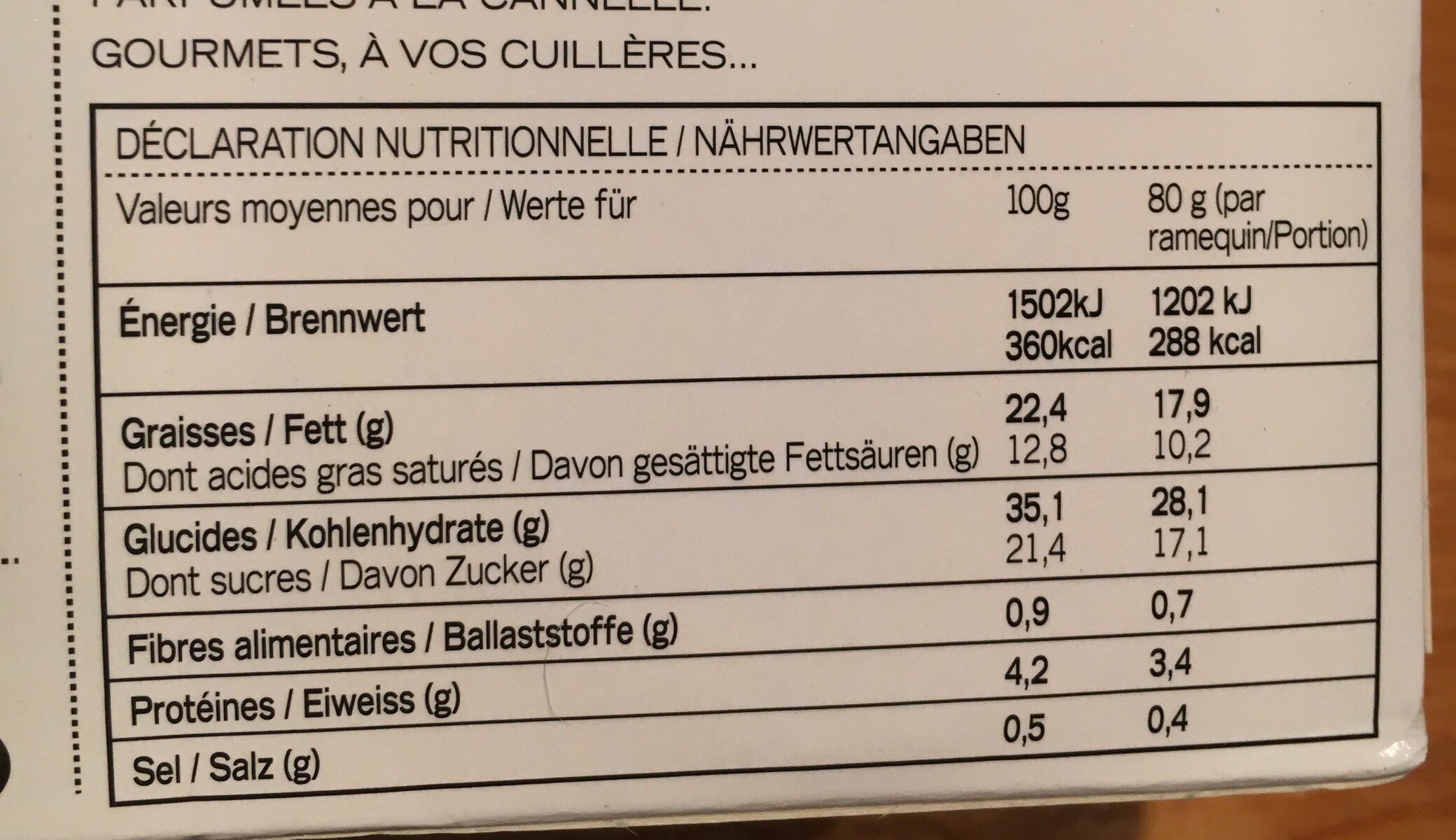 Cheesecake - Vanille speculoos - Nutrition facts - fr