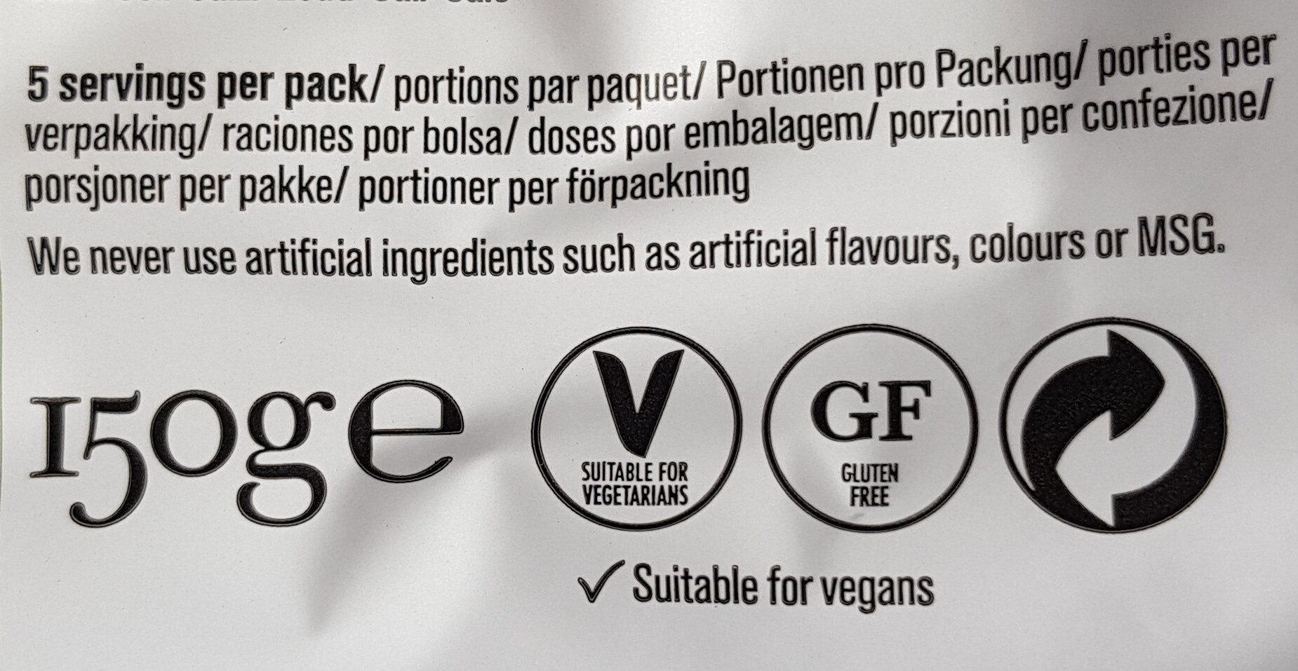 Veg crisps - Recycling instructions and/or packaging information - fr