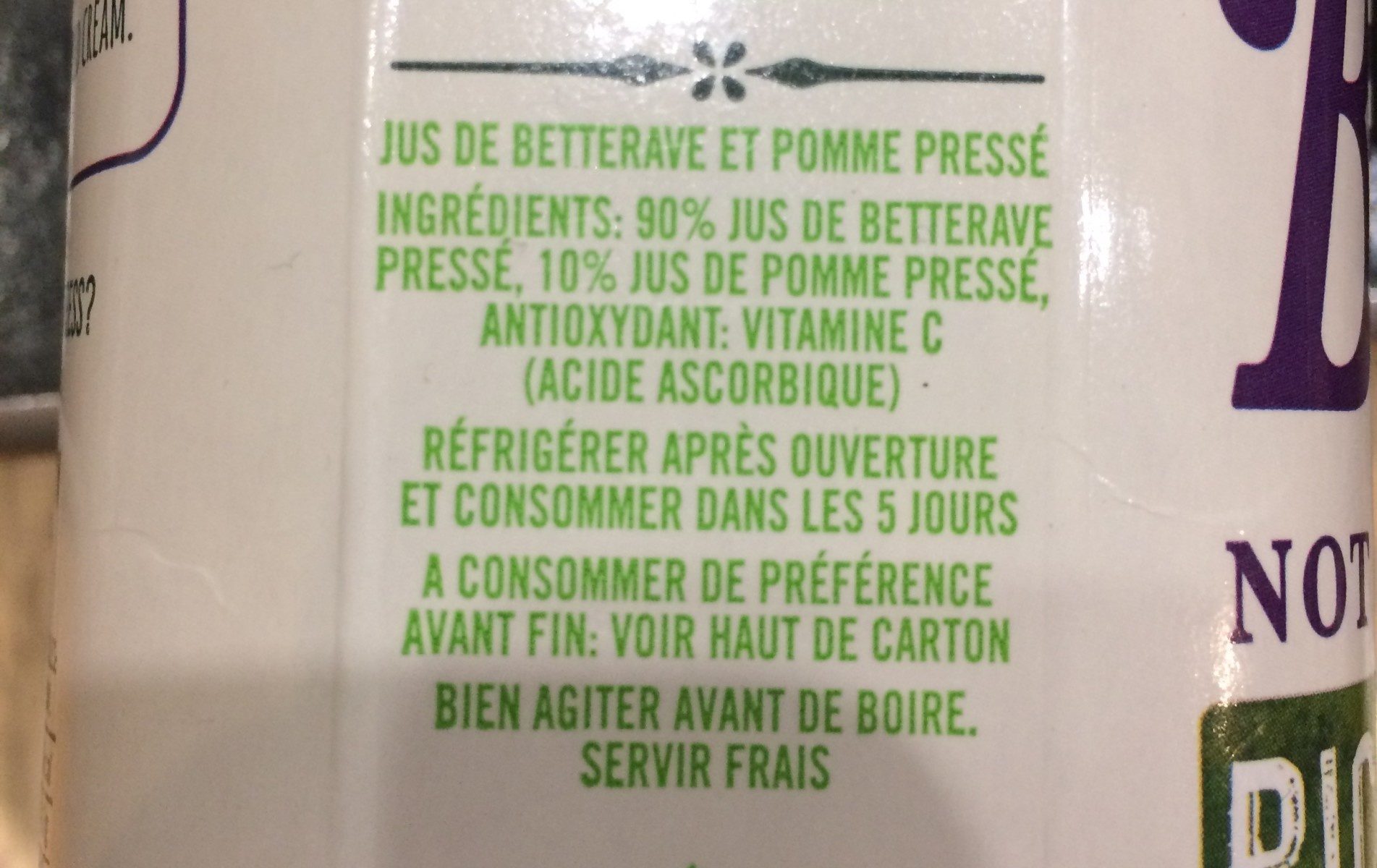 brilliant beetroot - Ingredients - fr