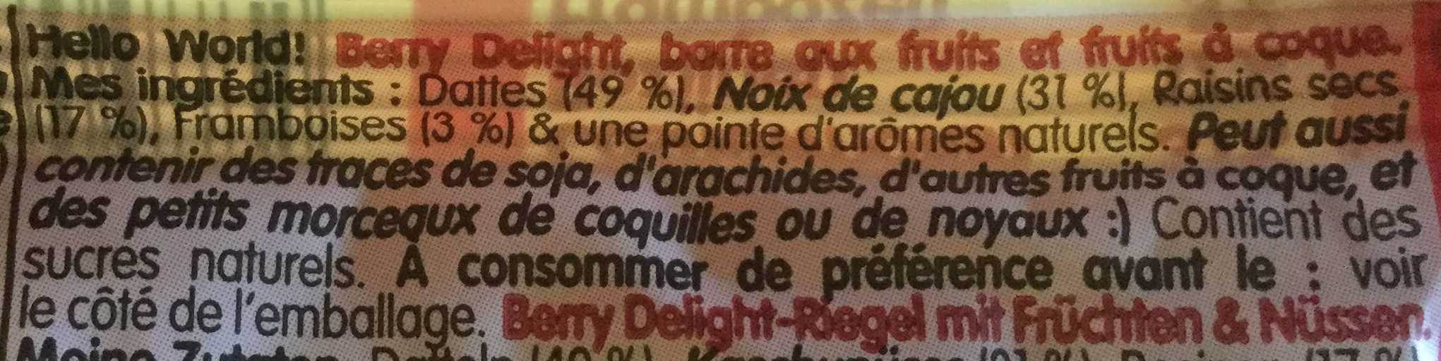 NAKD Framboises - 35g (1p) - Ingredients - fr