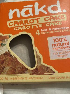 Carrot Cake - Tableau nutritionnel