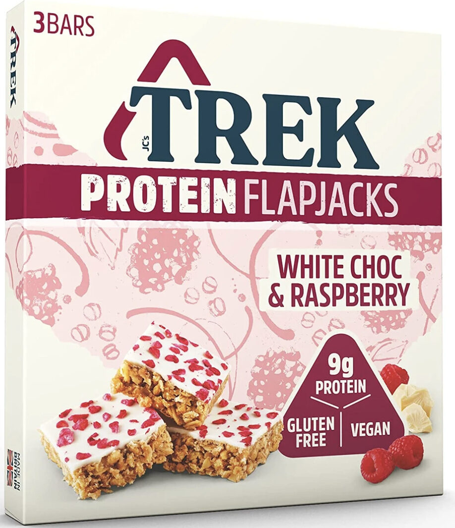 White choc and raspberry protein flapjacks - Produit