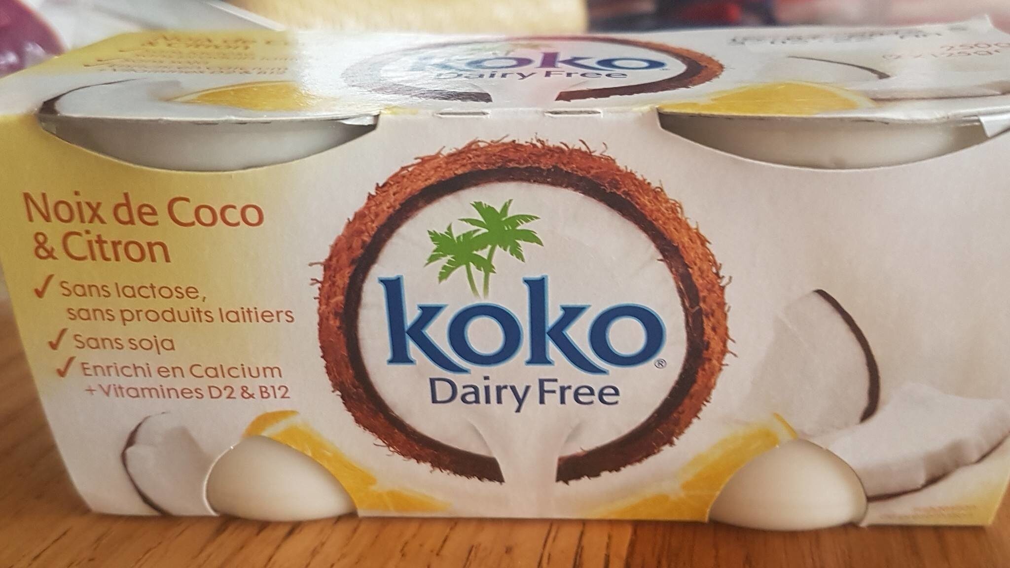 Koko Dairy free noix de coco & citron - Produit
