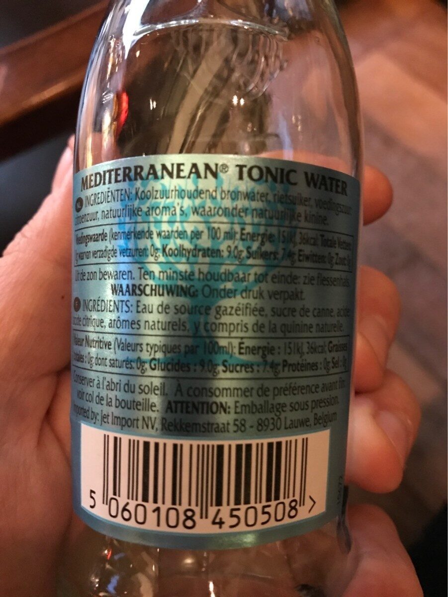 Mediterranean Tonic Water - Nährwertangaben