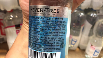 Mediterranean Tonic Water - Tableau nutritionnel
