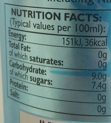 Mediterranean Tonic Water - Nutrition facts