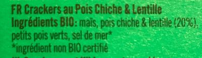 Chickpea & Lentil Crackers - Ingrediënten - fr