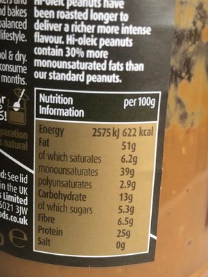 Crunchy peanut butter - Ingrédients