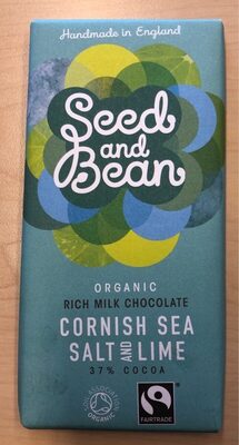 Organic rich milk chocolate cornish sea salt and lime - Product - fr