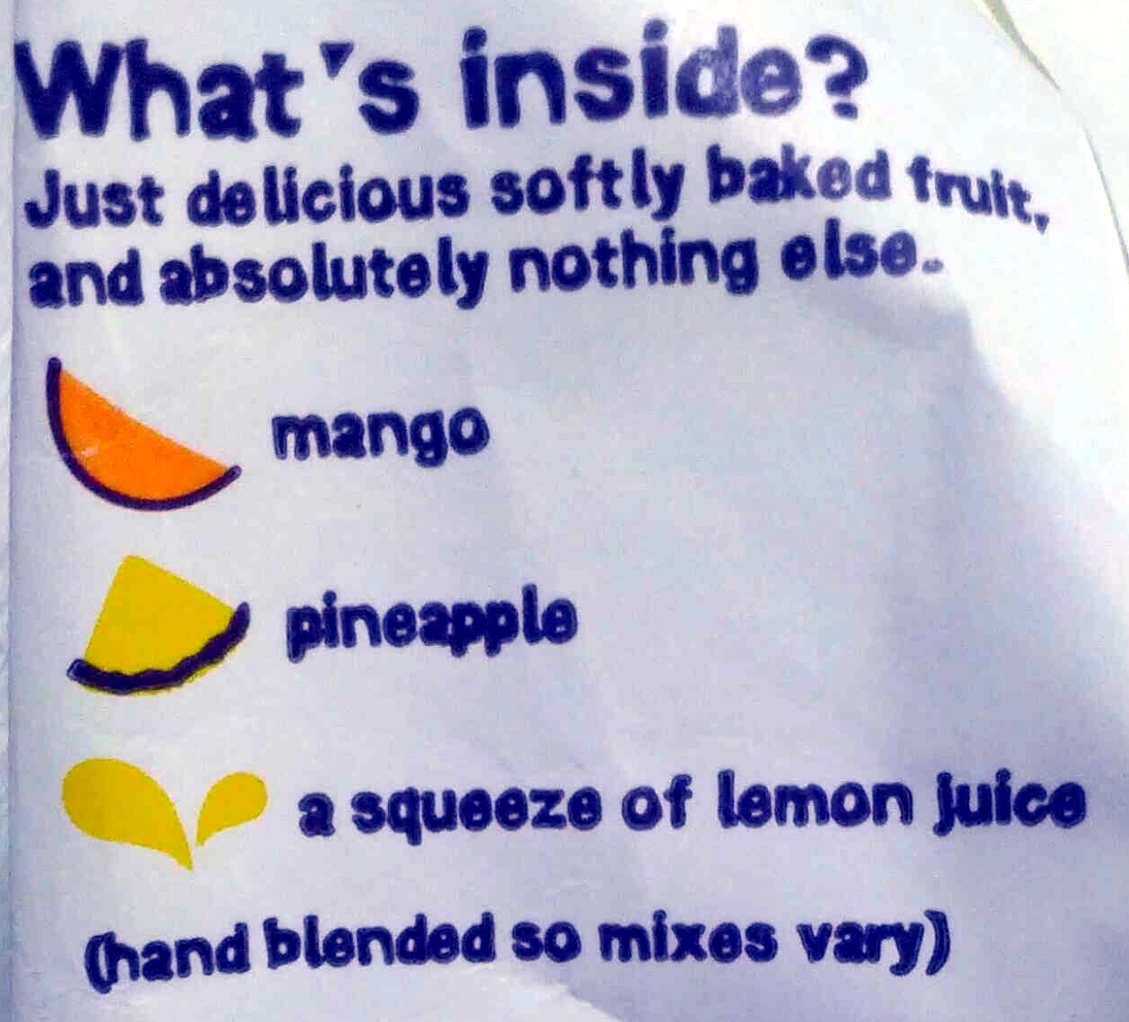 Bear Fruit Nibbles - Mango Pineapple - Ingredients