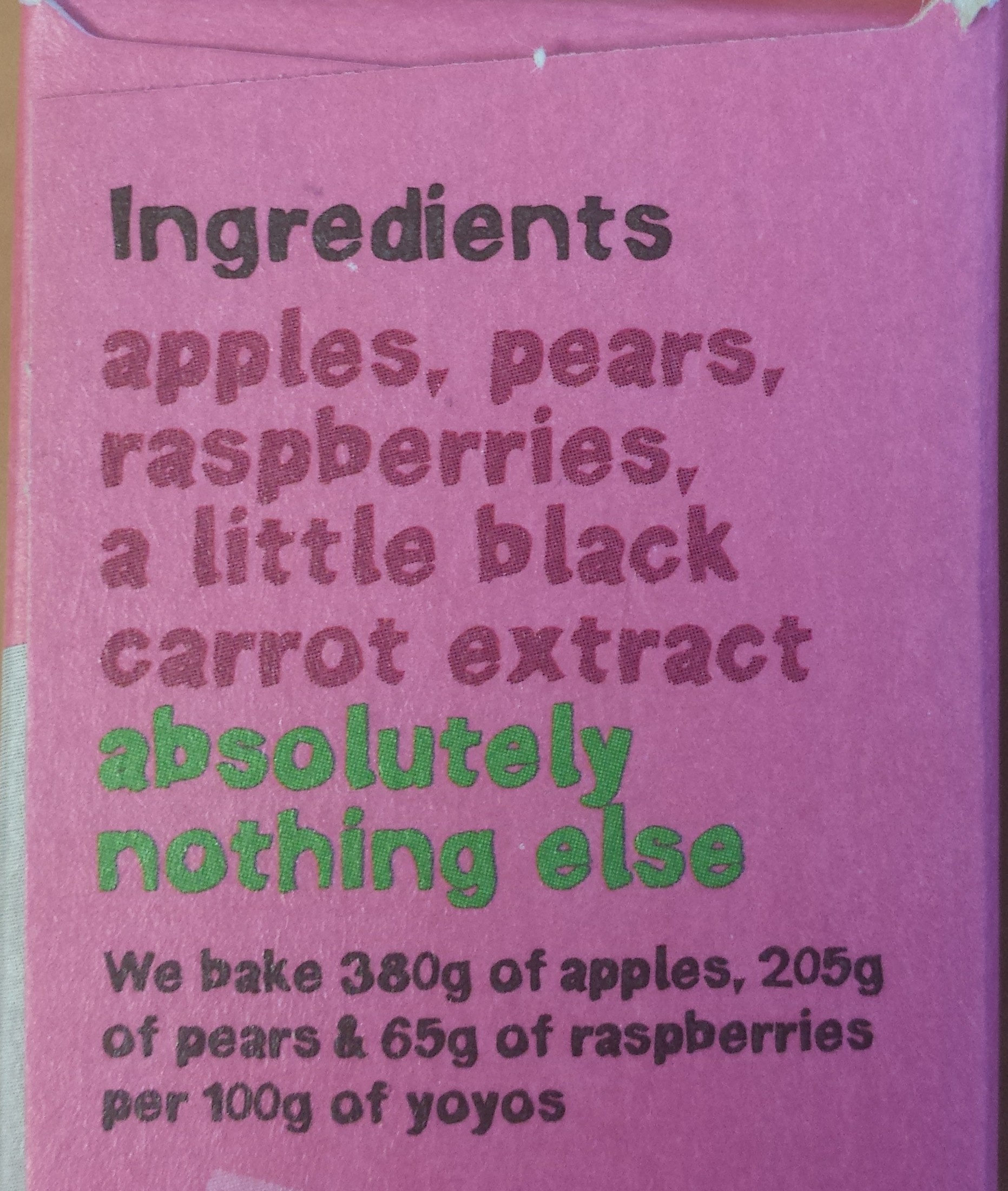 Yoyos Raspberry Multipack 5 x - Ingredients
