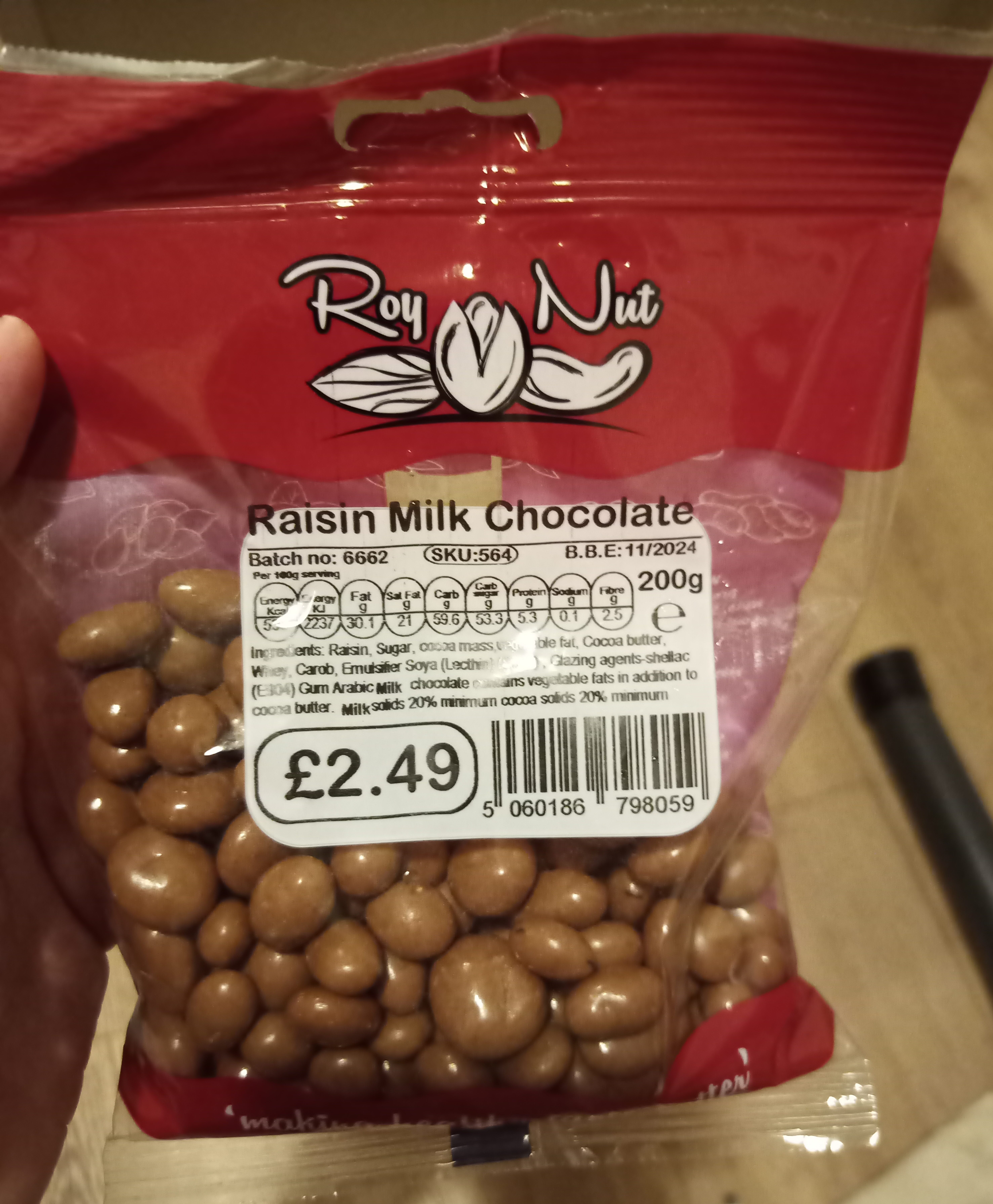 Raisin Milk Chocolate - Product