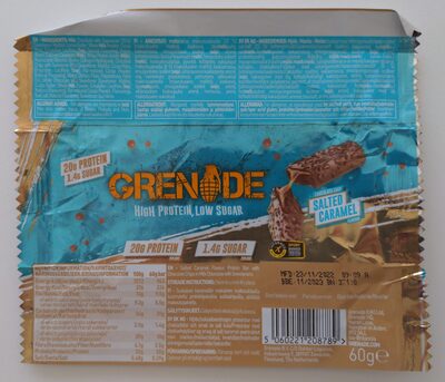 Grenade Chocolate Chip Salted Caramel Flavour - Ingrédients - fi