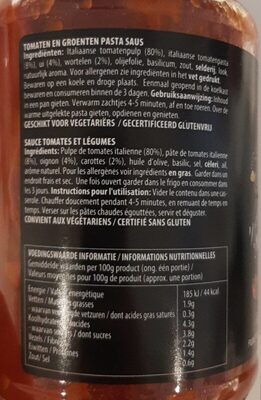 Napoletana - Tableau nutritionnel - nl