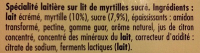 Danio minis (0 % MG) Myrtille - Ingredients - fr