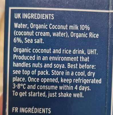 Coconut milk - Ingredienti - en