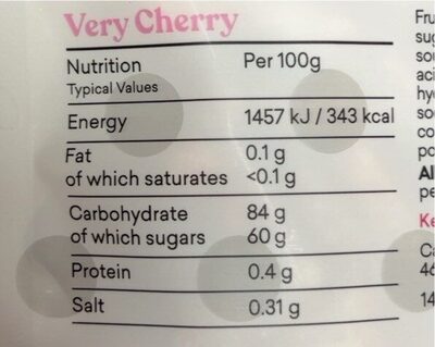 Very Cherry - Nutrition facts