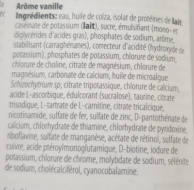 K-Yo vanille - Ingredientes - fr