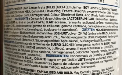 Optimum Nutrition Joghurt Smoothie 700G Merken - Ingredients - fr