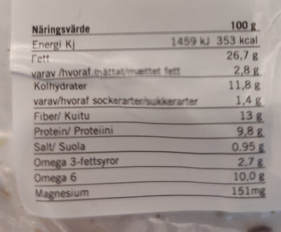 Superbröd Solrosfrön - Ingredienser