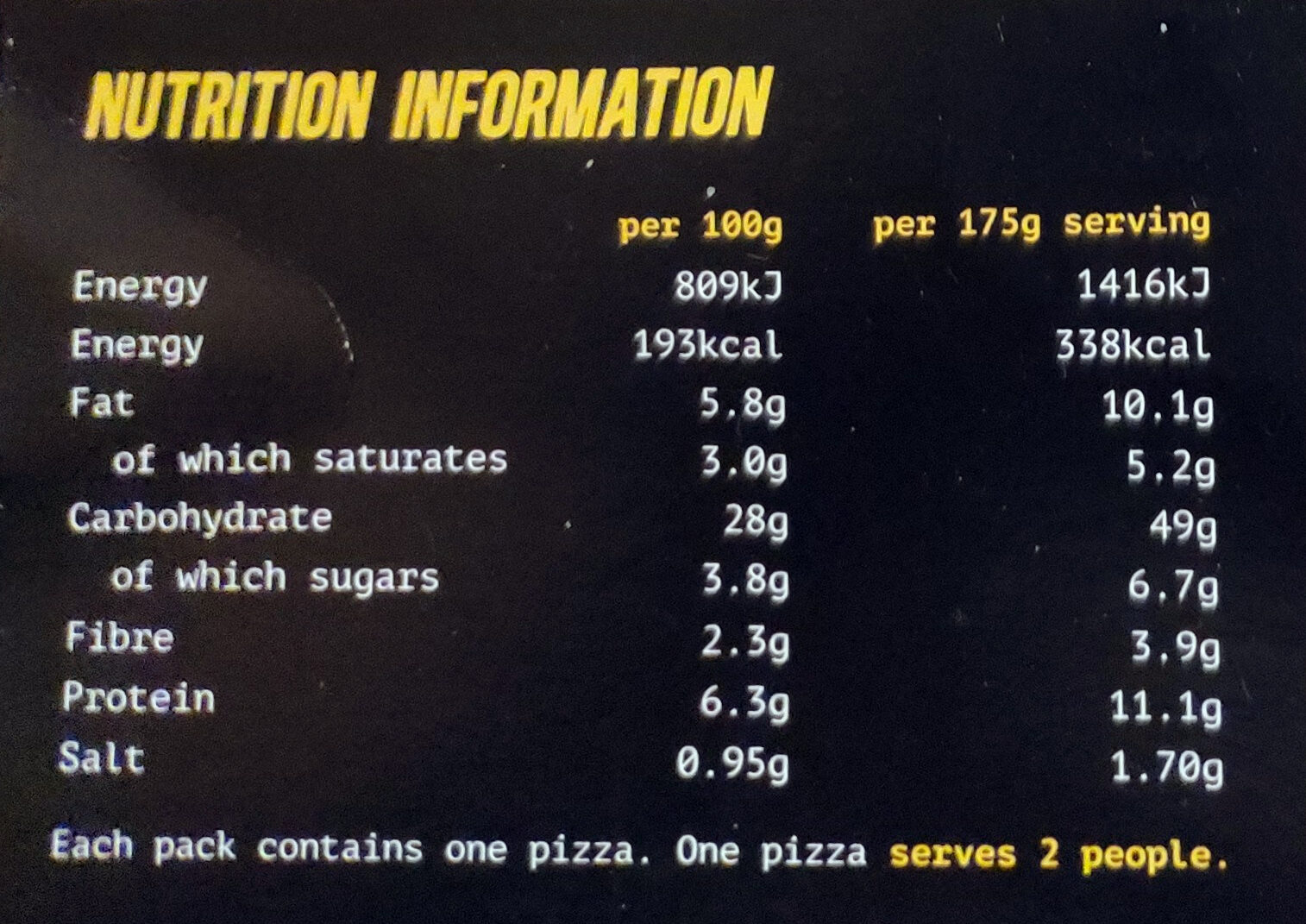 Hawaiian Plant-based Pizza - Nutrition facts