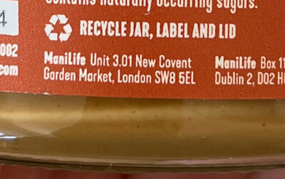 Peanut Butter - Recycling instructions and/or packaging information
