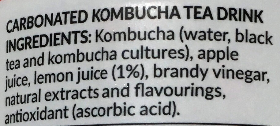 Kambucha Sweet Citrus - Ingredienser - en