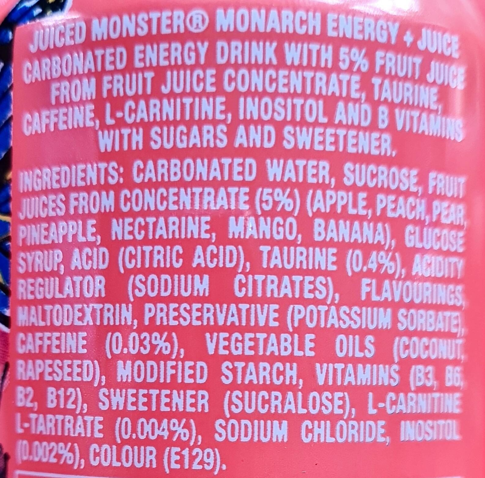 Monster Monarch - Ingredients