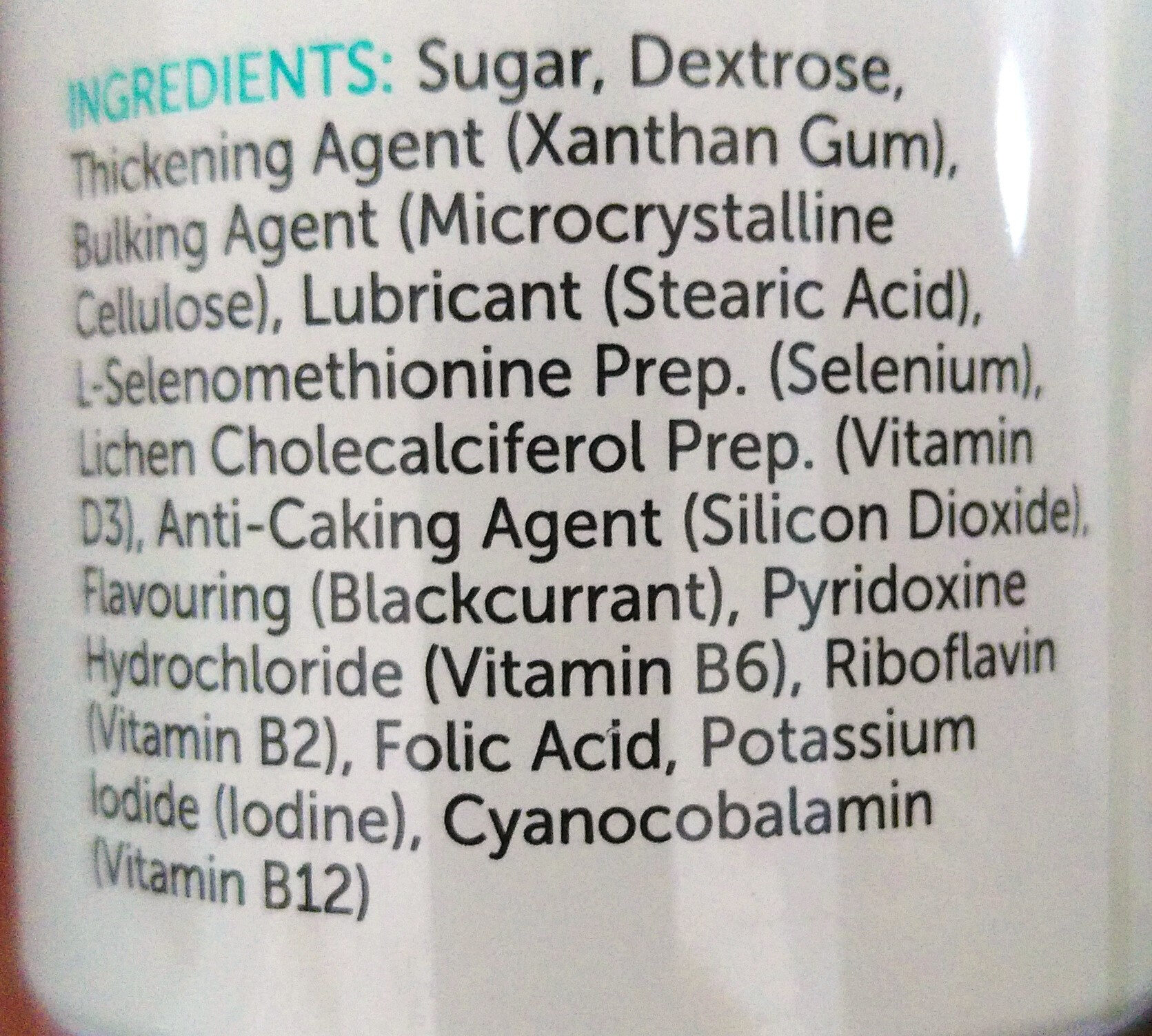 Veg1 - Ingredients