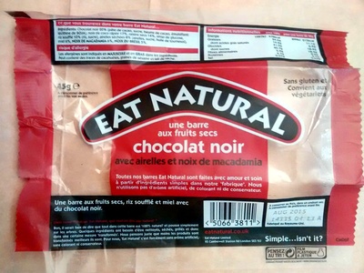 fruit & nut bar dark chocolate - Produkt - en