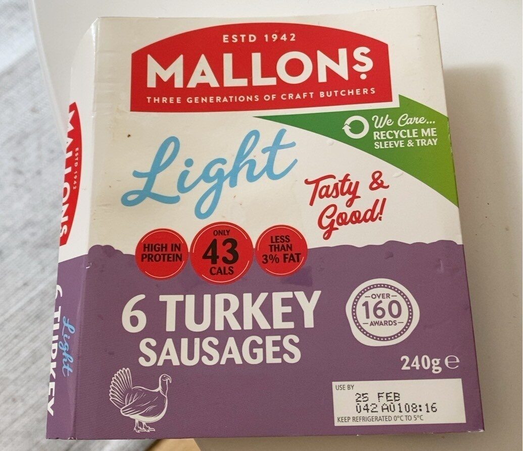 6 Turkey sausages - Product