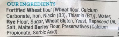 Plain bagels - Ingredients