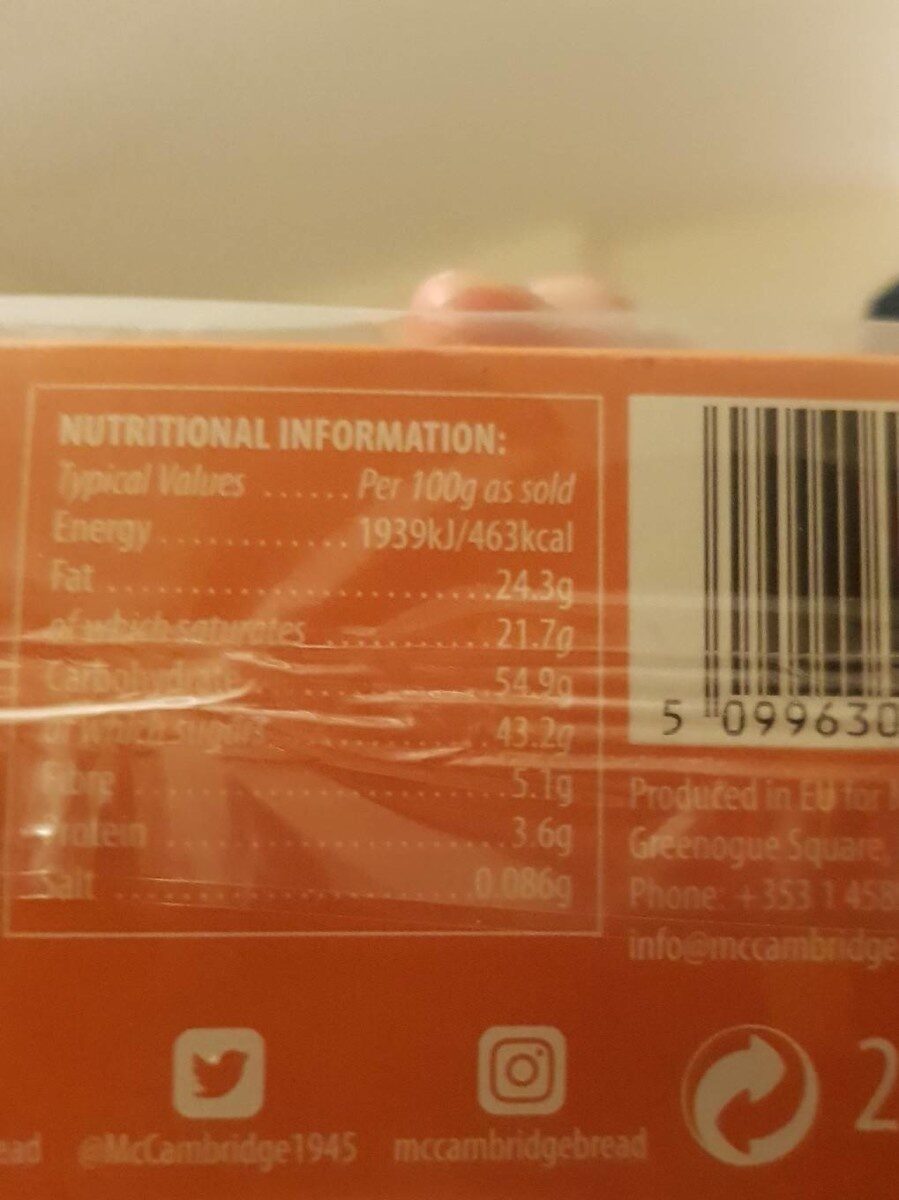 Choco coconut - Nutrition facts